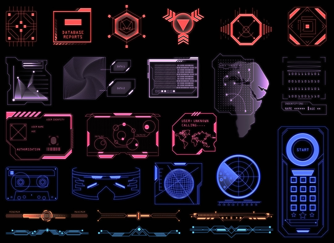 100 Sci-Fi Graphic Elements