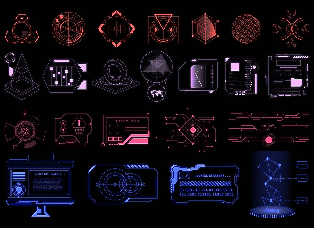 100 Sci-Fi Graphic Elements