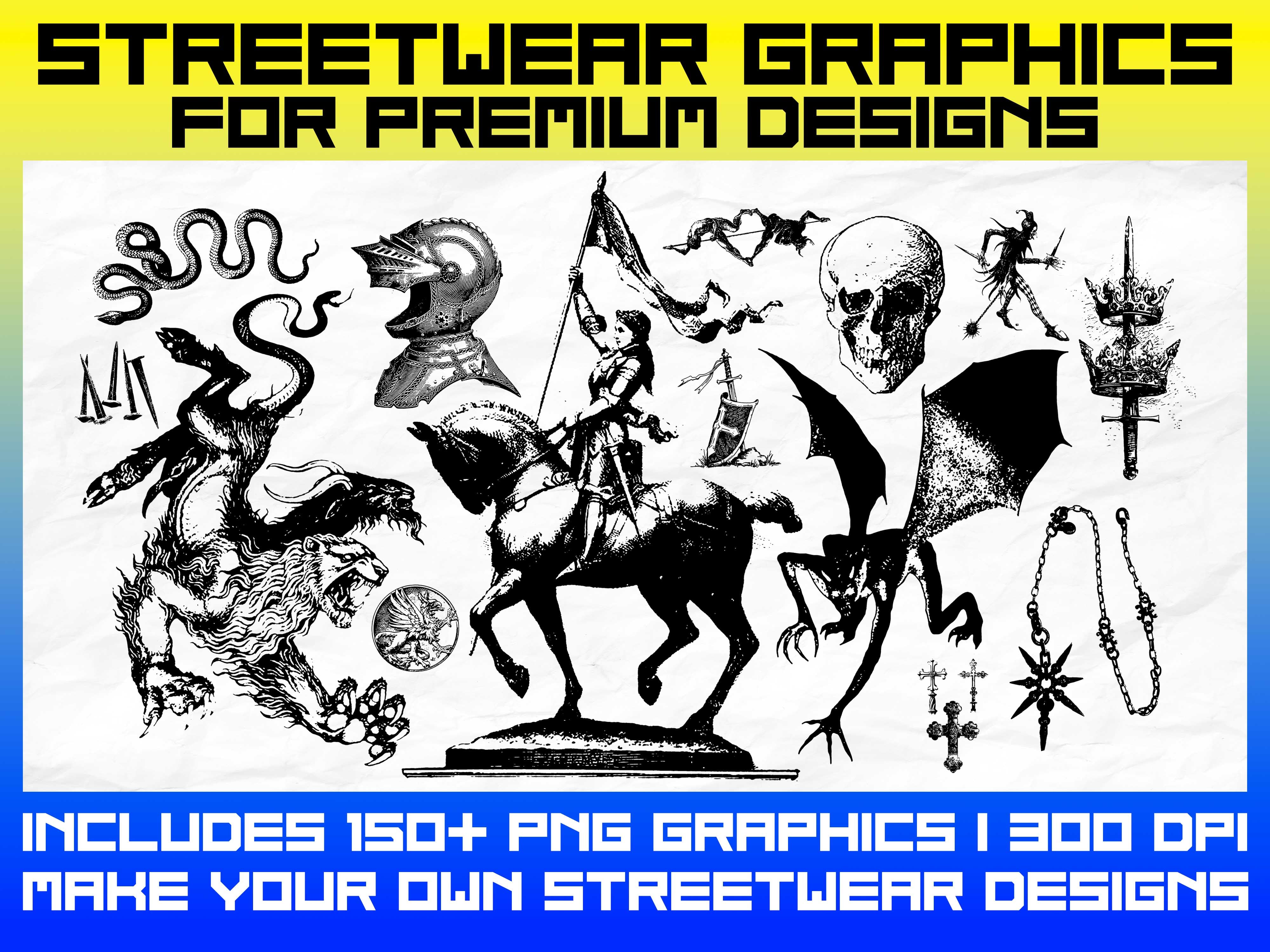 150+ streetwear graphics for making premium streetwear designs 