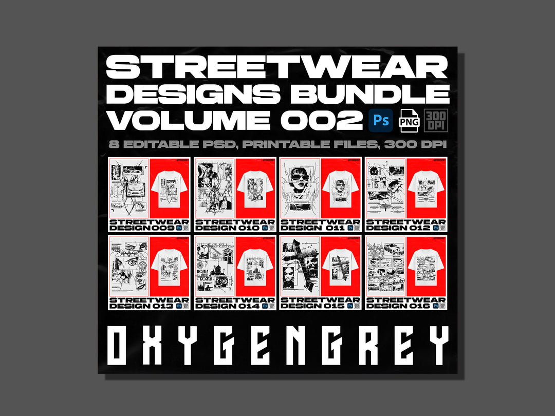 8 Streetwear Designs Pack Volume 2